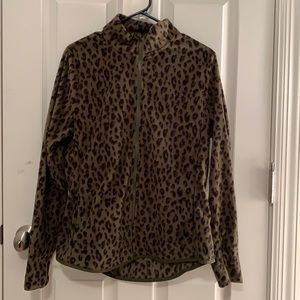 Green and black cheetah print jacket